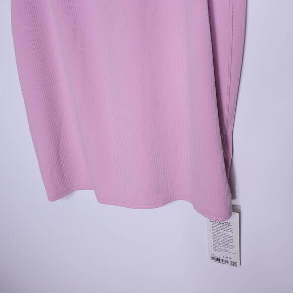 LULULEMON NWT Ribbed Softstreme Slim Fit Tank Dress Pink Peony Casual Women's 14 - Picture 4 of 10